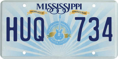 MS license plate HUQ734