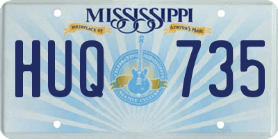 MS license plate HUQ735