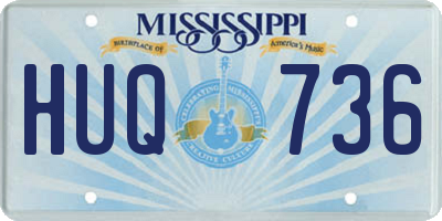 MS license plate HUQ736