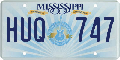 MS license plate HUQ747