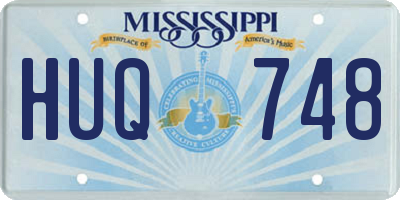 MS license plate HUQ748