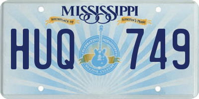 MS license plate HUQ749