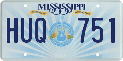 MS license plate HUQ751
