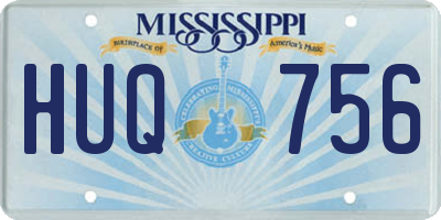 MS license plate HUQ756