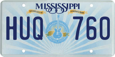 MS license plate HUQ760