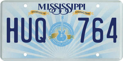 MS license plate HUQ764