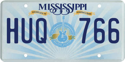 MS license plate HUQ766