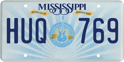 MS license plate HUQ769