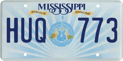 MS license plate HUQ773