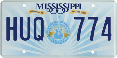 MS license plate HUQ774
