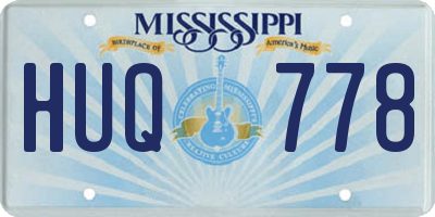 MS license plate HUQ778