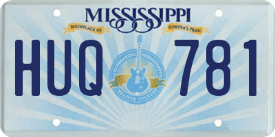 MS license plate HUQ781