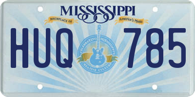 MS license plate HUQ785