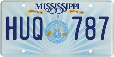 MS license plate HUQ787