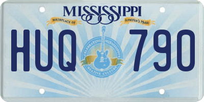 MS license plate HUQ790