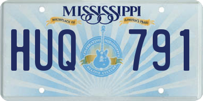 MS license plate HUQ791