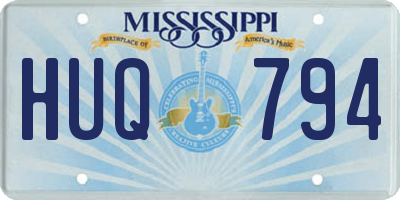 MS license plate HUQ794