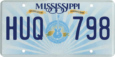 MS license plate HUQ798