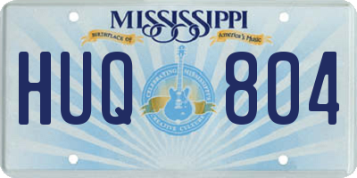 MS license plate HUQ804