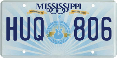 MS license plate HUQ806