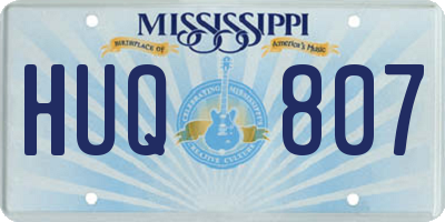 MS license plate HUQ807