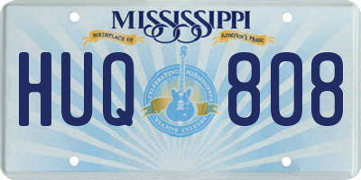 MS license plate HUQ808