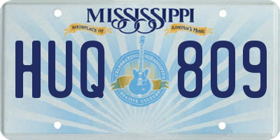 MS license plate HUQ809