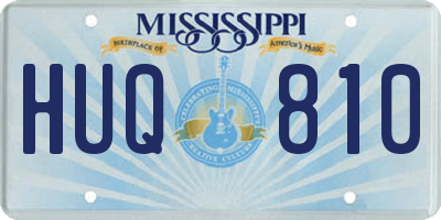 MS license plate HUQ810