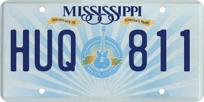 MS license plate HUQ811