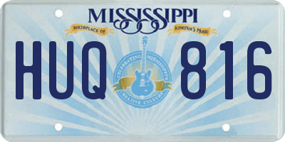 MS license plate HUQ816
