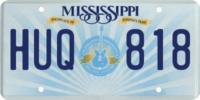 MS license plate HUQ818