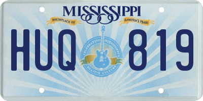 MS license plate HUQ819