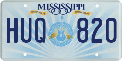MS license plate HUQ820
