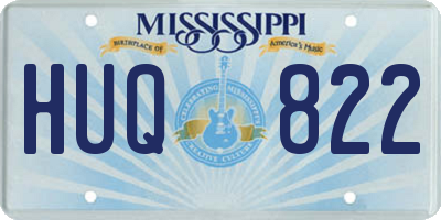MS license plate HUQ822