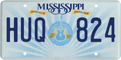 MS license plate HUQ824
