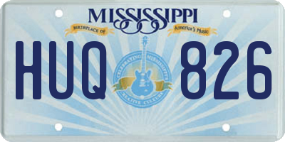 MS license plate HUQ826