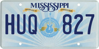 MS license plate HUQ827