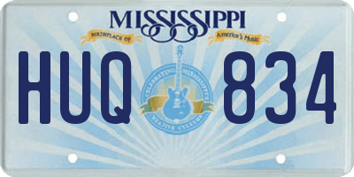 MS license plate HUQ834