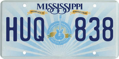 MS license plate HUQ838