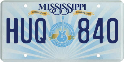 MS license plate HUQ840