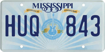 MS license plate HUQ843