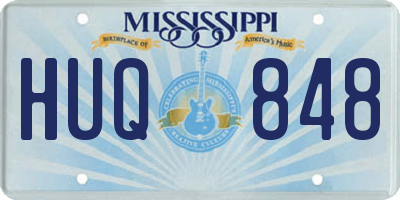 MS license plate HUQ848