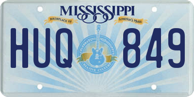 MS license plate HUQ849