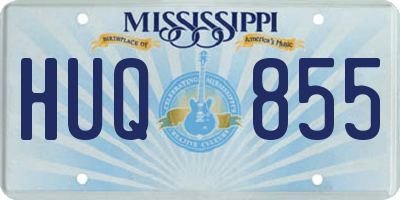 MS license plate HUQ855