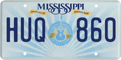 MS license plate HUQ860