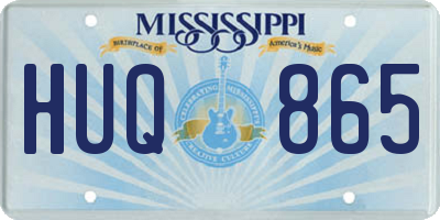MS license plate HUQ865