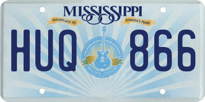 MS license plate HUQ866