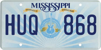 MS license plate HUQ868
