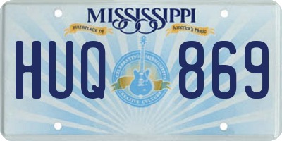 MS license plate HUQ869