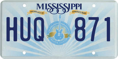 MS license plate HUQ871